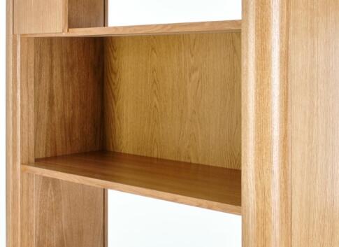 Стеллаж HALMAR SMART REG1 дуб натуральный/черный