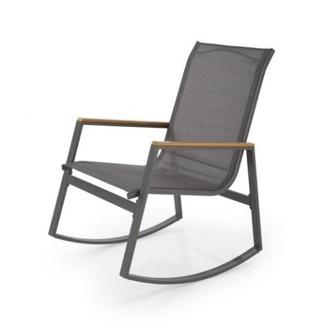 Кресло-качалка HALMAR ZLATAN темно-серый/светло-серый