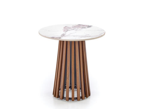 Стол журнальный HALMAR CARINA S бежевый мрамор/орех