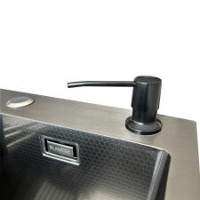 Кухонная мойка из нержавейки BLANTEK LS-5848HN Honeycomb Nano black (набор) Кухонная мойка из нержавейки BLANTEK LS-5848HN Honeycomb Nano black (набор)