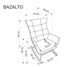 Кресло-качалка HALMAR BAZALTO горчичный Кресло-качалка HALMAR BAZALTO горчичный