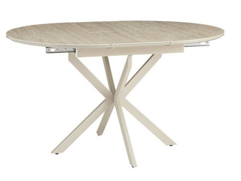 Стол обеденный SIGNAL GASTON Ceramic травертин/кашемир 100-135/100