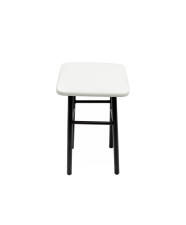 Табурет ВВР Классик белый крокодил/черный, экокожа