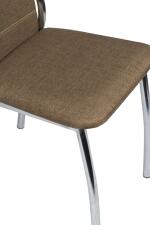 Стул ВВР Прага коричневый/хром, рогожка