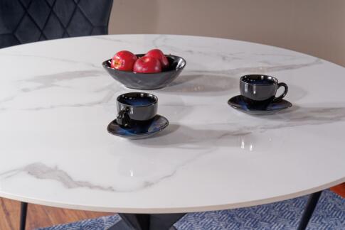 Стол обеденный SIGNAL TALIA белый/черный 120