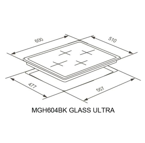 Варочная панель газовая MEFERI MGH604WH GLASS POWER