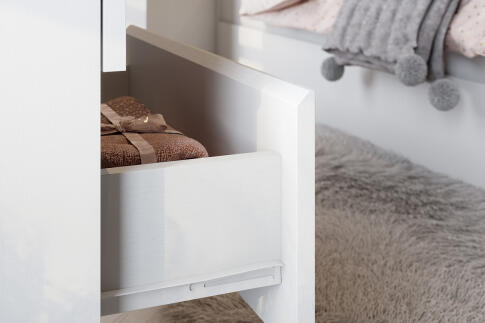 Комод NN Мебель (МС Токио) Белый текстурный, 4 ящ.