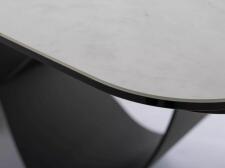 Стол обеденный SIGNAL INFINITY Ceramic Nature Cloud белый/черный 160-240/95
