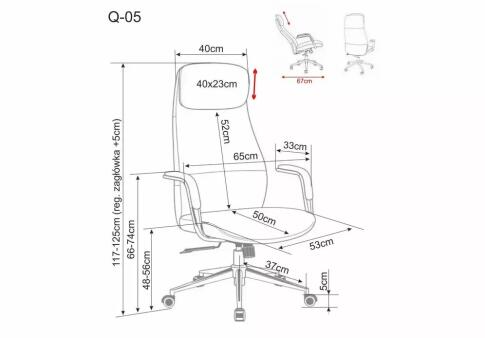 Кресло компьютерное SIGNAL Q-05 черный/хром