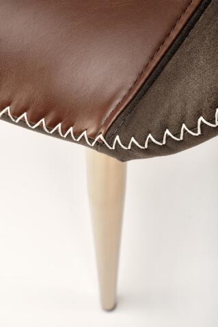 Стул HALMAR K304 темно-серый/коричневый/золотой