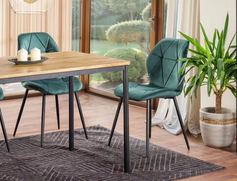 Стул SIGNAL RICK Velvet Bluvel 78 темно-зеленый/черный