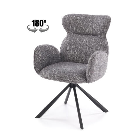 Стул HALMAR K571 серый/черный, поворотный