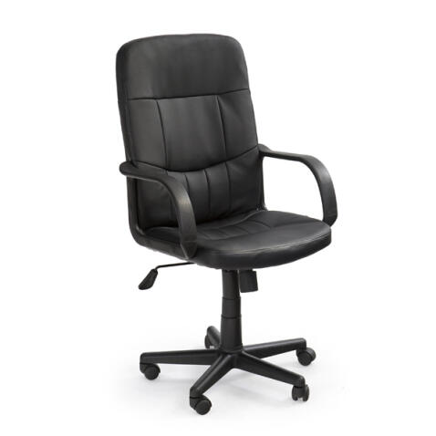 Кресло компьютерное HALMAR DENZEL экокожа, черный/черный