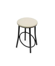 Табурет ВВР Сфера ваниль/черный, экокожа