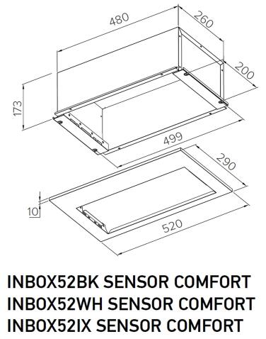 Вытяжка кухонная MEFERI INBOX52WH SENSOR COMFORT