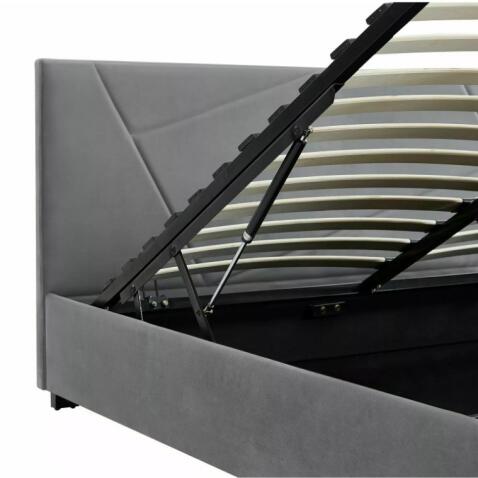 Кровать SIGNAL COLUMBIA Velvet tap. 192 серый, 160/200