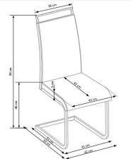 Стул HALMAR K250 белый/хром