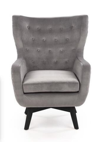 Кресло HALMAR MARVEL серый/черный