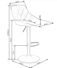 Стул барный HALMAR H101 бежевый Стул барный HALMAR H101 бежевый