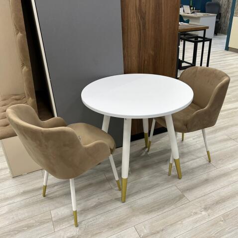 Основание для стола Sheffilton SHT-TU104 белый муар/золото