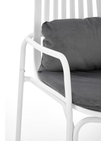 Кресло HALMAR MELBY белый/серый