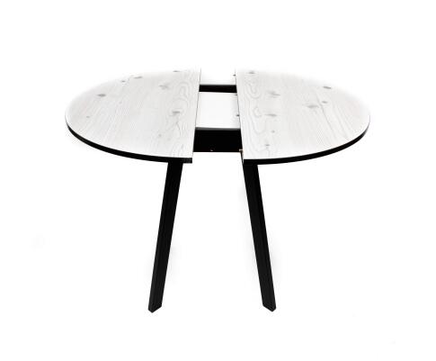 Стол ВВР Элип-2 Бискайская сосна/черный профиль, пластик