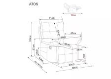 Кресло SIGNAL ATOS Raven 45 капучино