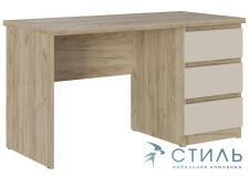 Стол письменный МК Стиль Бостон СП-001 МДФ дуб крафт золотой/белый глянец