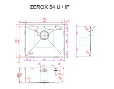 Мойка ZORG ZEROX 54 U / IF PVD GUNBLACK