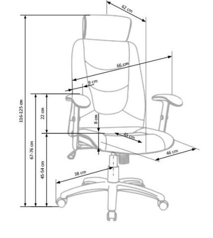Кресло компьютерное HALMAR STILO 2 темно-серый/черный