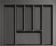 Лоток TRAY 600 графит, AQ