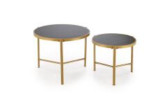 Комплект HALMAR FATIMA (2 стола журнальных) черный мрамор/золотой