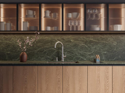 Смеситель для кухни Omoikiri Okawa 2 Plus-BN нержавеющая сталь