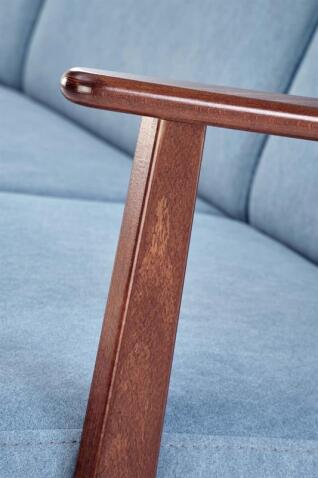 Диван HALMAR MILANO 3S tap. Castel 74 синий/орех