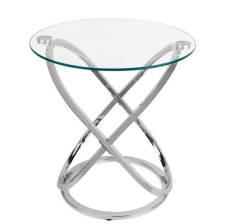 Стол журнальный SIGNAL EOS C прозрачный/хром