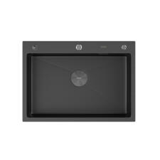 Мойка ARFEKA ECO AR 700*500 POP-UP BLACK PVD NANO