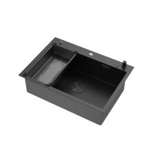 Комплект для кухни ARFEKA ECO AR мойка 700*500 POP-UP, коландер G, дозатор BLACK DECOR