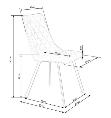 Стул HALMAR K450 горчичный/черный