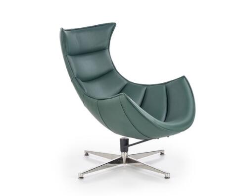 Кресло HALMAR LUXOR зеленый/хром