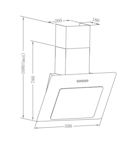 Вытяжка кухонная MEFERI AIRBOX60WH POWER