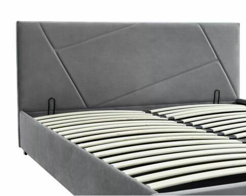 Кровать SIGNAL COLUMBIA Velvet tap. 192 серый, 160/200