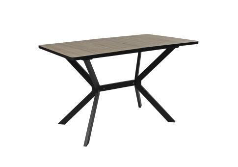 Стол ВВР Миллер дуб кера/черный №7, Пластик 120-160/80