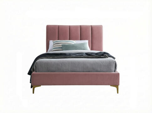 Кровать SIGNAL MIRAGE Velvet tap. 185 античный розовый/золотой, 90/200