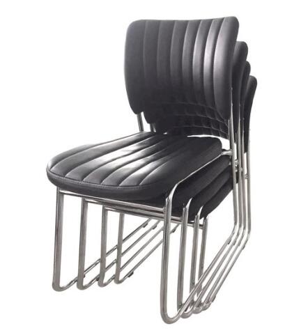 Стул HALMAR RAPID черный/хром