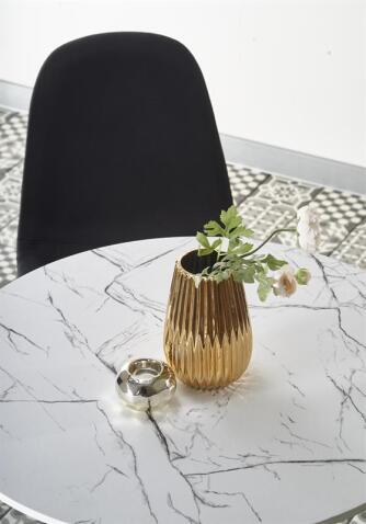 Стол обеденный HALMAR DENVER белый мрамор/белый 80