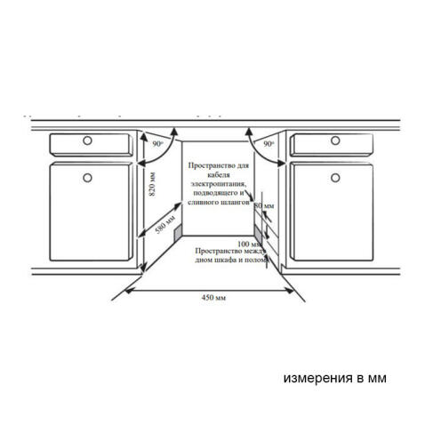 Посудомоечная машина встраиваемая WEISSGAUFF BDW 4536 D