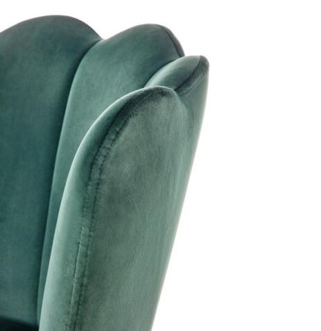 Стул барный HALMAR H106 темно-зеленый/черный/золотой