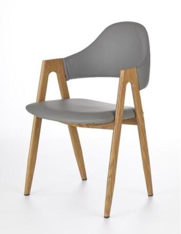 Стул HALMAR K247 серый/дуб медовый
