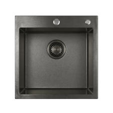 Кухонная мойка из нержавейки BLANTEK LS-5050STB Stone texture black