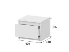 Тумба прикроватная NN Мебель (МС Денвер К) Белый